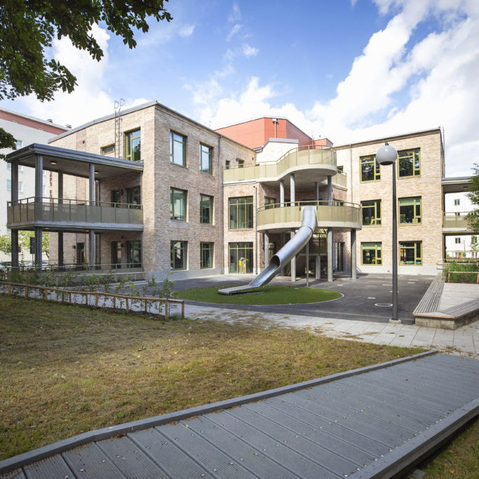 Ellstorps förskola DOFAB Modern integrerad fönster sol säkerhet